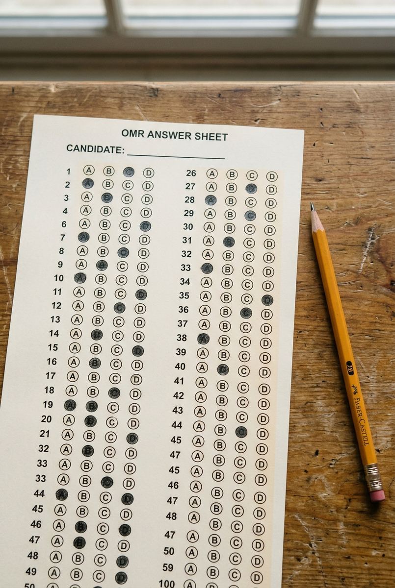 OMR-style test sheets